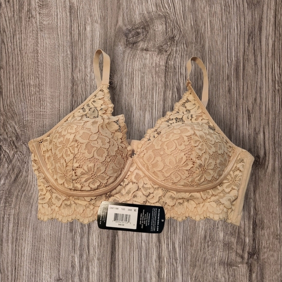 Maidenform Other - Maidenforn Beautiful Convertible Wireless Lace Beige Bra, 38B, NWT